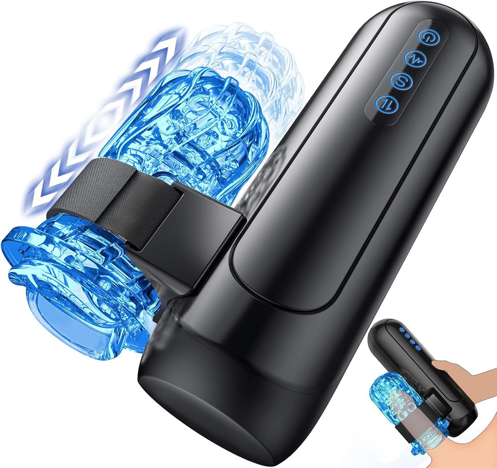 Masturbieren für Männer, Elektrischer Masturbator Sex Spielzeug für die Männer mit 6 Teleskopfunktion und 5 Einstellbaren Geschwindigkeiten 10 Vibrations Masturbatoren Sexspielzeug