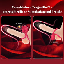 Laden Sie das Bild in den Galerie-Viewer, Penisring Vibrator mit Rose Klitoris Stimulator, Penis Ring Vibratoren Sex Spielzeug für Männer Paare Frauen, 9 Vibrations Cockring Erotisches Sexspielzeug Mann Paar Frau Extrem