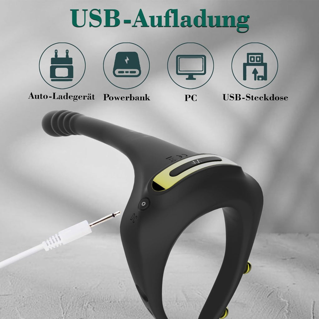 Prostata Stimulation Männer Sex Spielzeug für die Männer, Vibratorensets Analplug für männer Penisringe Vibrator Analvibratoren für mann Sexspielzeug für Paare Cockring groß mit 10 Vibrationsmodi