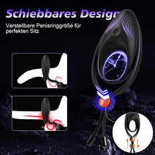 Laden Sie das Bild in den Galerie-Viewer, Penisring Vibrator Cockring für Männer Verstellbar Sextoysets für Paare Männer Sex, Paarvibrator mit 10 Vibrationsmodi Sex spielzeug für Paare extrem Männer Klitoris Penis Ring Erotik