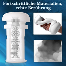 Laden Sie das Bild in den Galerie-Viewer, Masturbieren für Männer Elektrisch 10 Vibrationsstufen&amp; 3 Saugstufen Masturbator Männer 42℃ Taschenmuschi Sexspielzeug Vibratorstarb Männer Elektrischer Masturbator taschenmuschi weiß