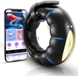 Penisring Vibrator Sex Spielzeug für die Männer Extrem -Cockring Penis Ring Sex Spielzeug für die Paare mit Einstellbare Größe,APP Fernbedienung Vibratorensets für Paare mit 10 Vibrations Penisringe.