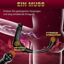 Laden Sie das Bild in den Galerie-Viewer, Prostata Stimulation Männer Analvibratoren für Mann - Analplug# für Männe Anal Vibrator mit Einstellbar Penisring, Sex Spielzeug für die Männer Vibratorensets Anal Dildo Plug Sex Toys mit 10 Modi
