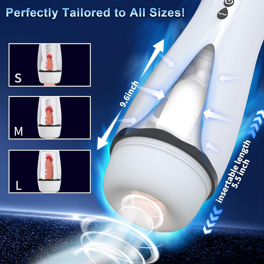 Elektrischer Masturbator Cup mit 10 Vibration & 10 Saugmodi, Sex Spielzeug für die Männer solo, Taschenmuschi Masturbieren für Männer Penis Masturbatoren, Sex Toys mit 3D Vagina Pussy