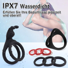 Laden Sie das Bild in den Galerie-Viewer, Dreieckiger Penisringe，Pleasure Ring Set 5 Cockringe Silikon Cockringe Hodenringe für Eine Härtere und Längere Erektion Erotisches Sexspielzeug für Paare Passend für Jede Größe Penis Ring Schwarz