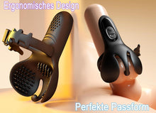 Laden Sie das Bild in den Galerie-Viewer, Vibrator Cockringe Extrem Silikon Penisring Vibratoren mit Hoden Vibrierende Cockring für Männer mit 10 Vibrationmodis für Penis Sex Spielzeug für die Männer Stimulation Sex Toy