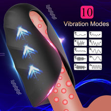 Laden Sie das Bild in den Galerie-Viewer, Elektrischer Masturbator Penistrainer Vibrator Mit 10 Vibrationsmodi Penistrainer Massagegerät,Elektrische Masturbator Cup Multiple Reize Sexspielzeug für Mann Eichel Stimulator
