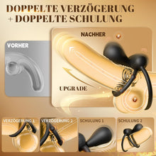 Laden Sie das Bild in den Galerie-Viewer, Penisring Vibrator mit 360° Verstellbar Klitorisstimulation, Verzögerter Doppel Penis Ring Sex Spielzeug für die Paare Männer Frau, Penisringe Erotisches Sexspielzeug für Paare Extrem Sex Toys