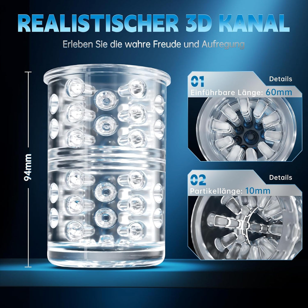 Elektrischer Masturbator Cup, Masturbieren für Männer mit 7 Saugmodi 7 Rotationsmodi, Blowjob Taschenmuschi Penis Stimulator 3D Realistischer Vagina Pussy Sex Spielzeug für die Männer Sex Toys