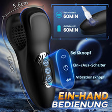 Laden Sie das Bild in den Galerie-Viewer, Masturbieren für Männer Masturbator Penis Trainer mit 10 Beißfunktion Sex Spielzeug für die Männer Handheld Penis Vibrator Masturbatoren mit 3D-Weichpartikel 10 Vibrationsmodi Männer Mastorbator