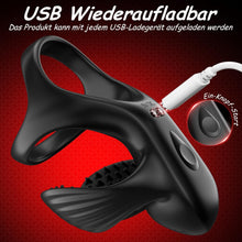 Laden Sie das Bild in den Galerie-Viewer, Penisring Vibrator mit 360° Verstellbarem Perlen-Klitorisstimulator, Sex Spielzeug für die Paare Männer Frauen, Cockring Penis Ring Sex Toys, Erotisches Sexspielzeug für Paare Mann Extrem Sex