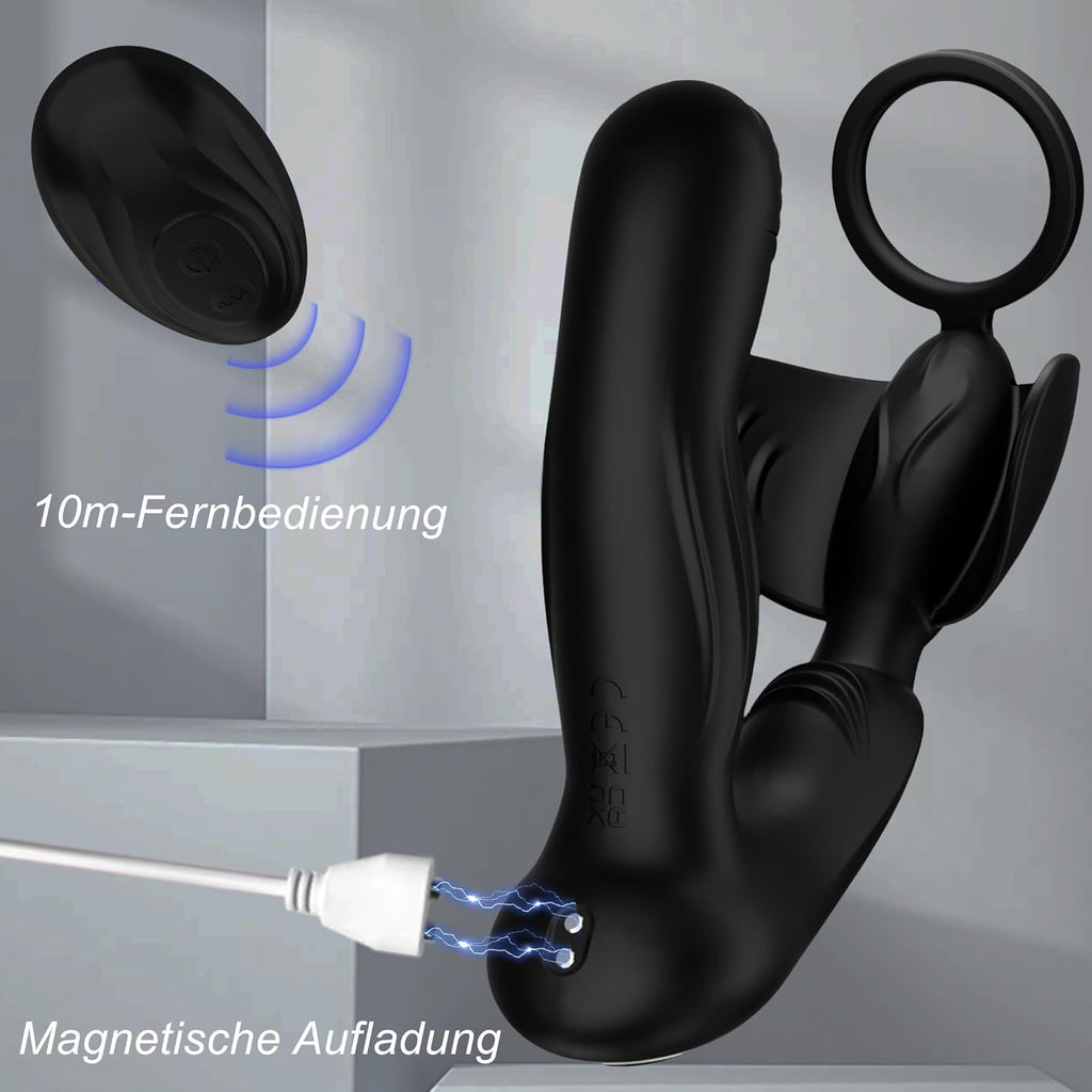 Analvibratoren für Mann Vibratorensets für Männer, Prostata Stimulation Männer mit 10 Schnapp- und Vibrationsmodi Anal Vibrator Analplug für Männer Sex Spielzeug für die Männer Sex Toyset für Man