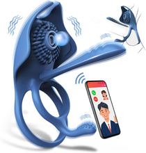 Laden Sie das Bild in den Galerie-Viewer, Penisring Vibrator mit App, Sex spielzeug für Paare extrem sex, Penisringe Erotik Sex Spielzeug für die Männer, Cockring für Klitoris Penis, Erotisches Pleasure Ring mit 5 Vibrationsmodi Sex Toys
