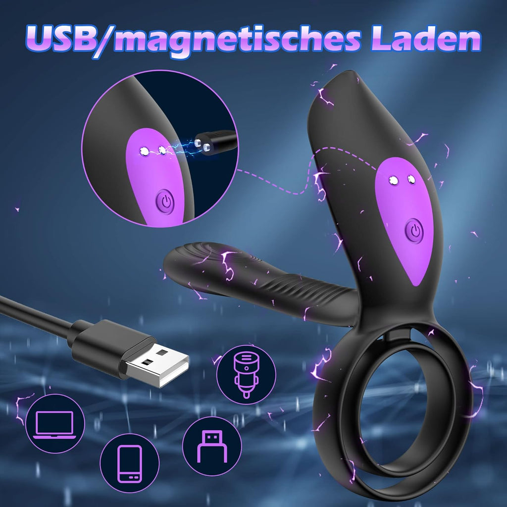 Penisring Vibrator Sex Spielzeug für die Männer, KALESTA Paarvibrator Paare Cockring mit 10 Vibrationsmodi, Penisring Sex Toys mit APP-Steuerung Männer Sex Sexspielzeug, Sex Spielzeug für Paare
