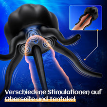 Laden Sie das Bild in den Galerie-Viewer, Masturbator Sexspielzeug für Paare Extrem Sex Toy mit 10 Vibrations Qualle Tentakel Penismassage Nippel &amp; Klitoris Stimulator, Vibratorensets Penis Vibrator - Erotik Sextoysets für Ihn und Frauen