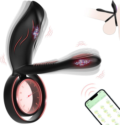 Penisring Vibrator Sex Spielzeug für die Männer, KALESTA Paarvibrator Paare Cockring mit 10 Vibrationsmodi, Penisring Sex Toys mit APP-Steuerung Männer Sex Sexspielzeug, Sex Spielzeug für Paare