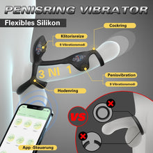 Laden Sie das Bild in den Galerie-Viewer, APP Penisring Set Sex Spielzeug für die Männer, 9 Vibrationsmodi Penis Vibrator Massagegerät, Penis Ring Cockringe Erotik Sexspielzeug für Paare Extrem Sex, Cockring Hodenringe Erotisches für Klitoris
