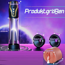 Laden Sie das Bild in den Galerie-Viewer, Elektrische Penispumpe Penisvergrößerung Sexspielzeug Masturbator - Sprachsteuerung Penispumpen mit 4 Saugstufen &amp; 4 Trainingsmodi Masturbieren für Männer Sex Sexspielzeug Sex Spielzeug für die Männer