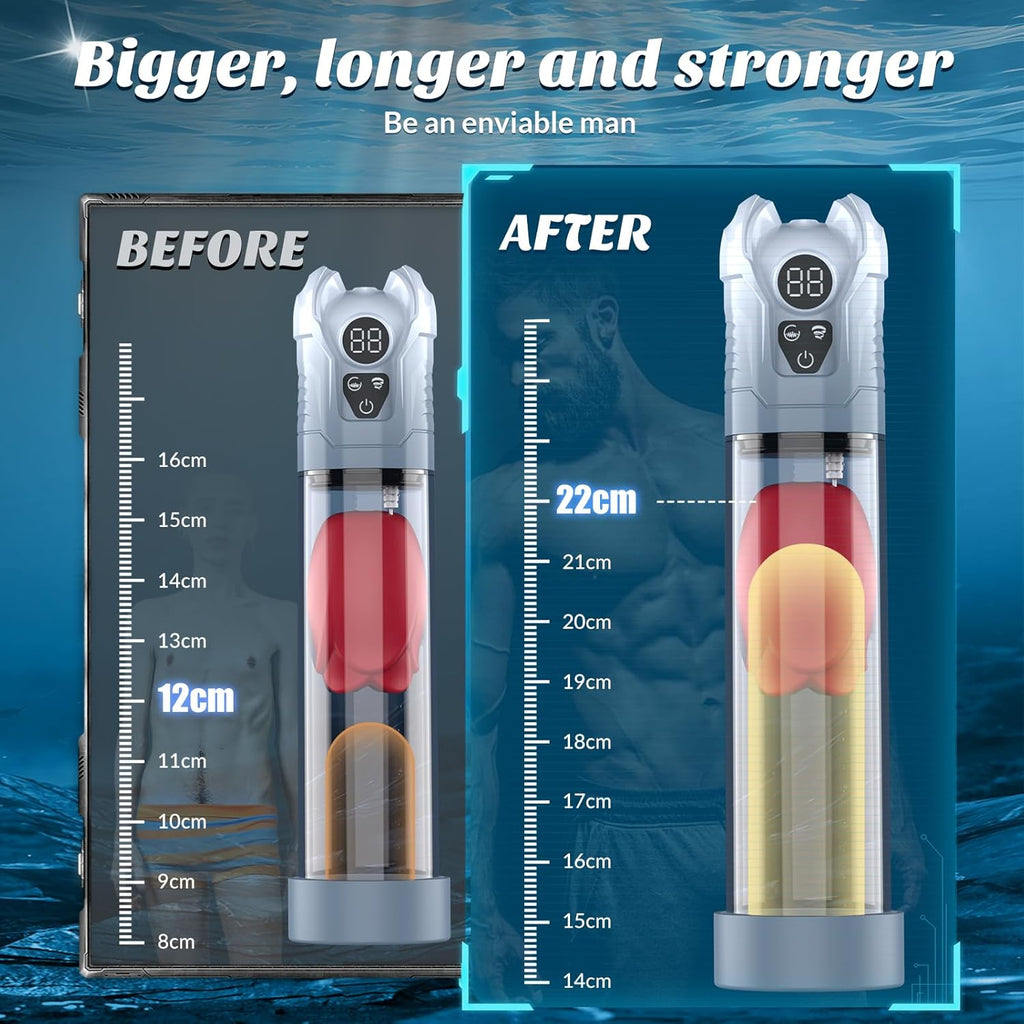 Penispumpen Sex Spielzeug für Die Männer Masturbator - Masturbieren für Männer Elektrische Penies Pump mit Rose Vibrator, Penies.verlängerung Pension Pump Penisvergrößerung Penis Extender Vakuumpumpe