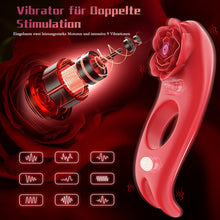 Laden Sie das Bild in den Galerie-Viewer, Penisring Sex Spielzeug für die Männer, Penisring Vibrator mit Klitoris Stimulator, Penis Ring Vibratoren Sex Spielzeug für Männer Paare Frauen, 9 Vibrations Cockring