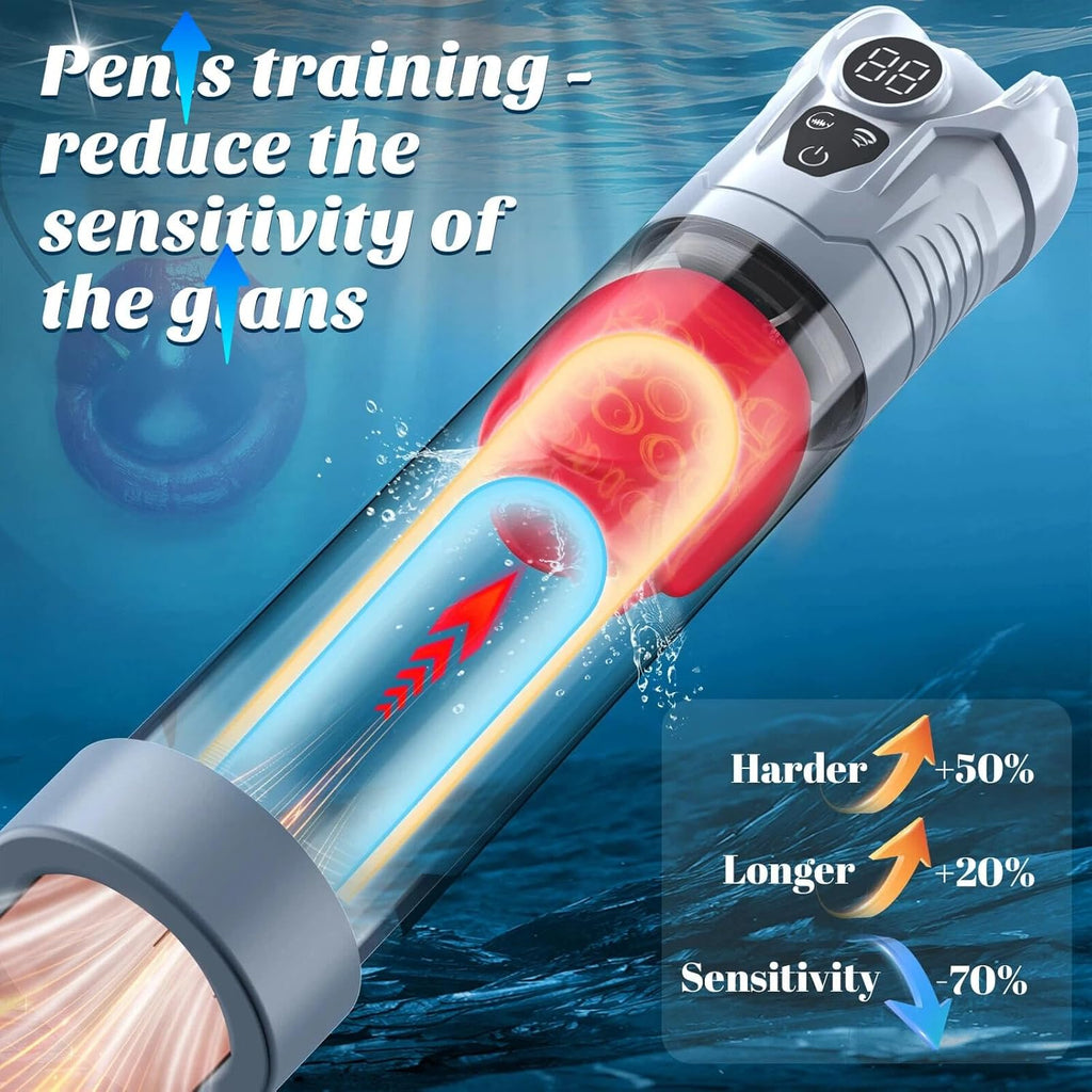 Penispumpen Sex Spielzeug für Die Männer Masturbator - Masturbieren für Männer Elektrische Penies Pump mit Rose Vibrator, Penies.verlängerung Pension Pump Penisvergrößerung Penis Extender Vakuumpumpe