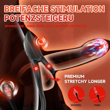 Laden Sie das Bild in den Galerie-Viewer, Eieffncie Penisring Sex spielzeug für Paare Extrem Sex,Dual Penis Ring Erotik Sex Spielzeug für die Männer,Sexspielzeug für Klitoris 10 Vibrationsmodi,Prostata Stimulation Männer mit Fernbedienung