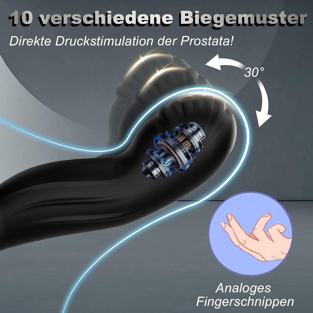 Analvibratoren für Mann Vibratorensets für Männer, Prostata Stimulation Männer mit 10 Schnapp- und Vibrationsmodi Anal Vibrator Analplug für Männer Sex Spielzeug für die Männer Sex Toyset für Man
