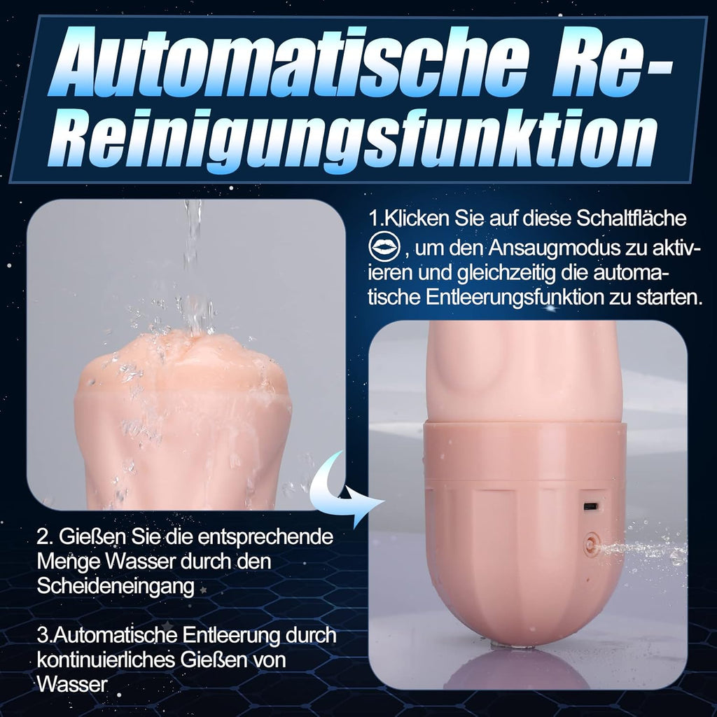 Mastubator sextoysets für men Masturbator, Elektrische Masturbieren für Männer mit realistische 5 Saugen Modi & 10 Vibrationen Penispumpe echt, Sextoysets für Ihn Penis Vibratorensets für Männer