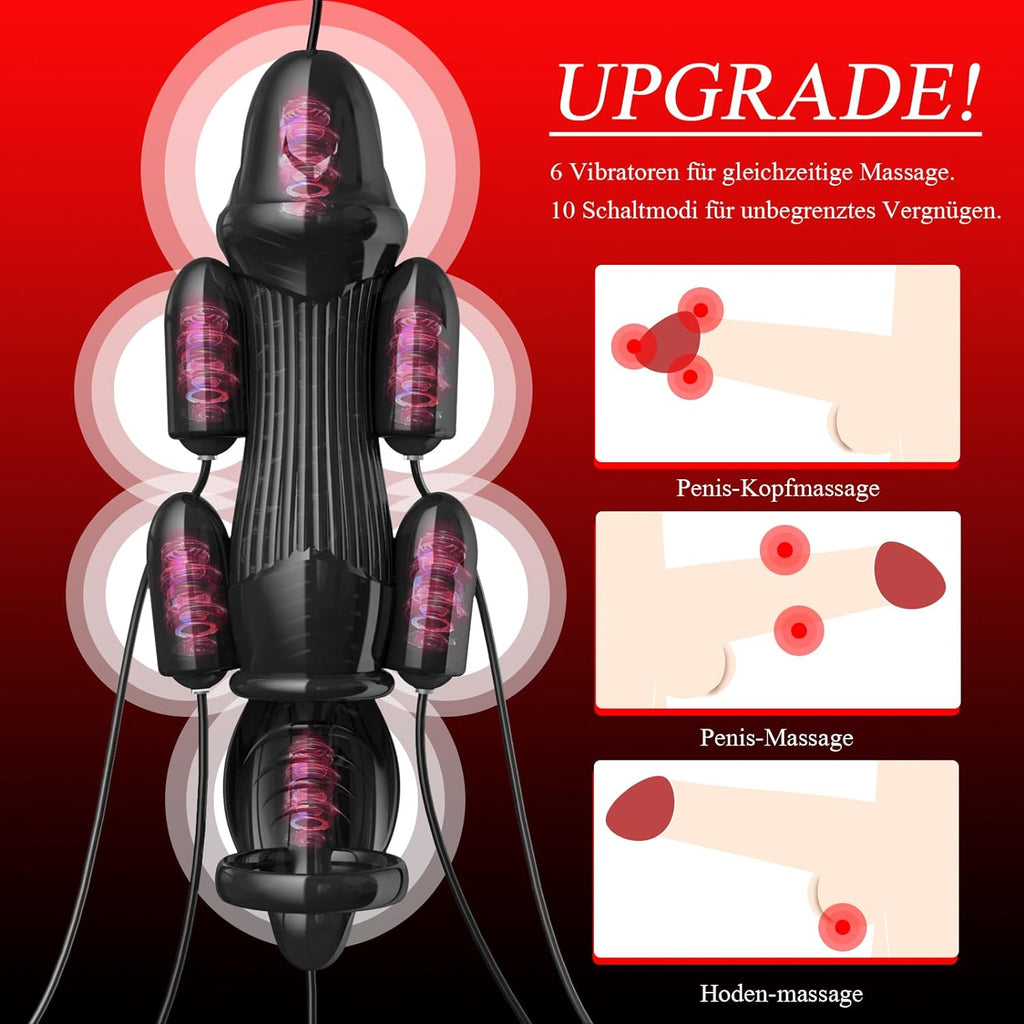 Penishülle mit Masturbieren für Männer,Sexspielzeug für Männer solo,Penis Sleeve mit Vibrator,Penismanschetten,Sex Toyset Herren,Masturbator,Sex Spielzeug für die Männer (Ultimate)