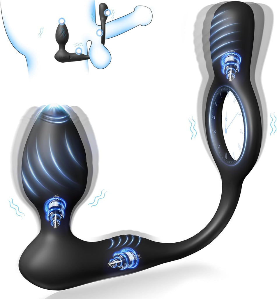 Penisring Anal Vibrator Sex Spielzeug für die Männer, Penis Ring Analvibratoren Sex spielzeug für Paare extrem sex, Cockring Erotik Sexspielzeug für Klitoris, 9 Vibrationsmodi Penisringe Massagegerät