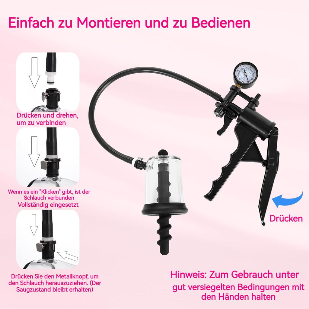 Analplug Dehner mit Vacuum Pump, Analdehner Anal Vagina Stimulator Butt Plug Expander, Analpumpe Prostata Massaager Analspielzeuge, Anal Dilator Masturbator Sexspielzeug für Frauen and Männer
