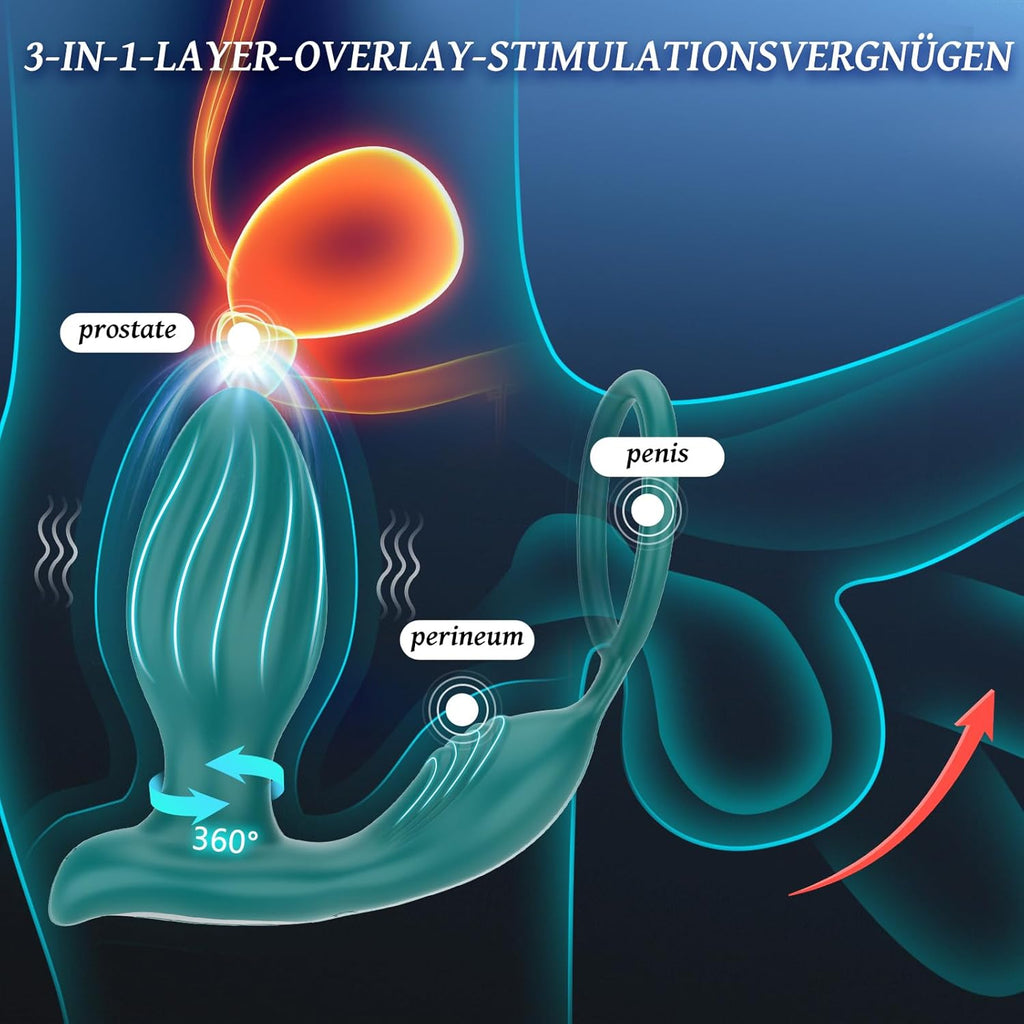 Analvibratoren für Mann Sex Spielzeug für die Männer, Prostata Stimulation Männer Vibrator mit 9 Vibrationsmodi, Sex Spielzeug für Paare Anal Plug Frauen Buttplug Sexspielzeugs