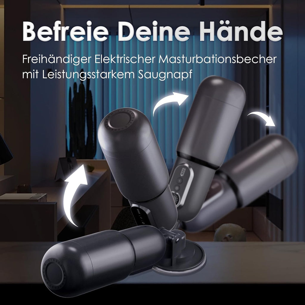 Masturbieren für Männer Elektrisch, Sex Spielzeug für Die Männer mit 5 Teleskop Rotation & 5 Saugmodi, Stufenloses Getriebe CVT Taschenmuschi Masturbator Penis Masturbatore