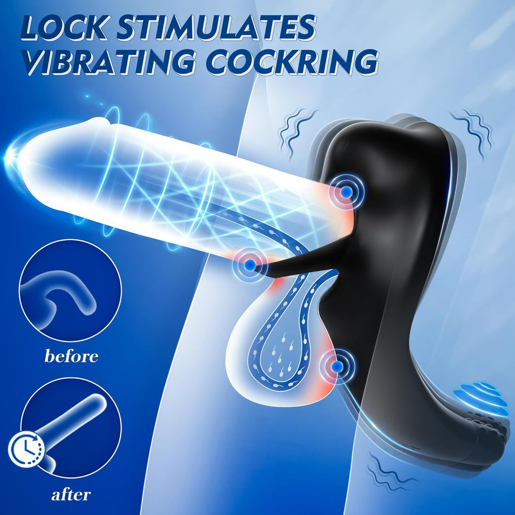 Eherson Penisring Vibrator, Penisringe Sex Spielzeug für Paare mit 9 Vibrationsmodi für Penis Hoden Perineum, Penis Ring zur Potenzsteigerung,Cockring Sex Spielzeug für die Männer Sexspielzeug