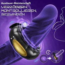 Laden Sie das Bild in den Galerie-Viewer, Penisring Vibrator Sex Spielzeug für die Männer Extrem -Cockring Penis Ring Sex Spielzeug für die Paare mit Einstellbare Größe,APP Fernbedienung Vibratorensets für Paare mit 10 Vibrations Penisringe.