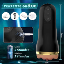 Laden Sie das Bild in den Galerie-Viewer, Elektrischer Masturbator Cup 10 Vibration mit 5 Saugmodi Sex Spielzeug für die Männer solo Sex Toys Masturbieren für Männer Taschenmuschi Penis Masturbatoren mit 3D Realistischer Vagina Pussy