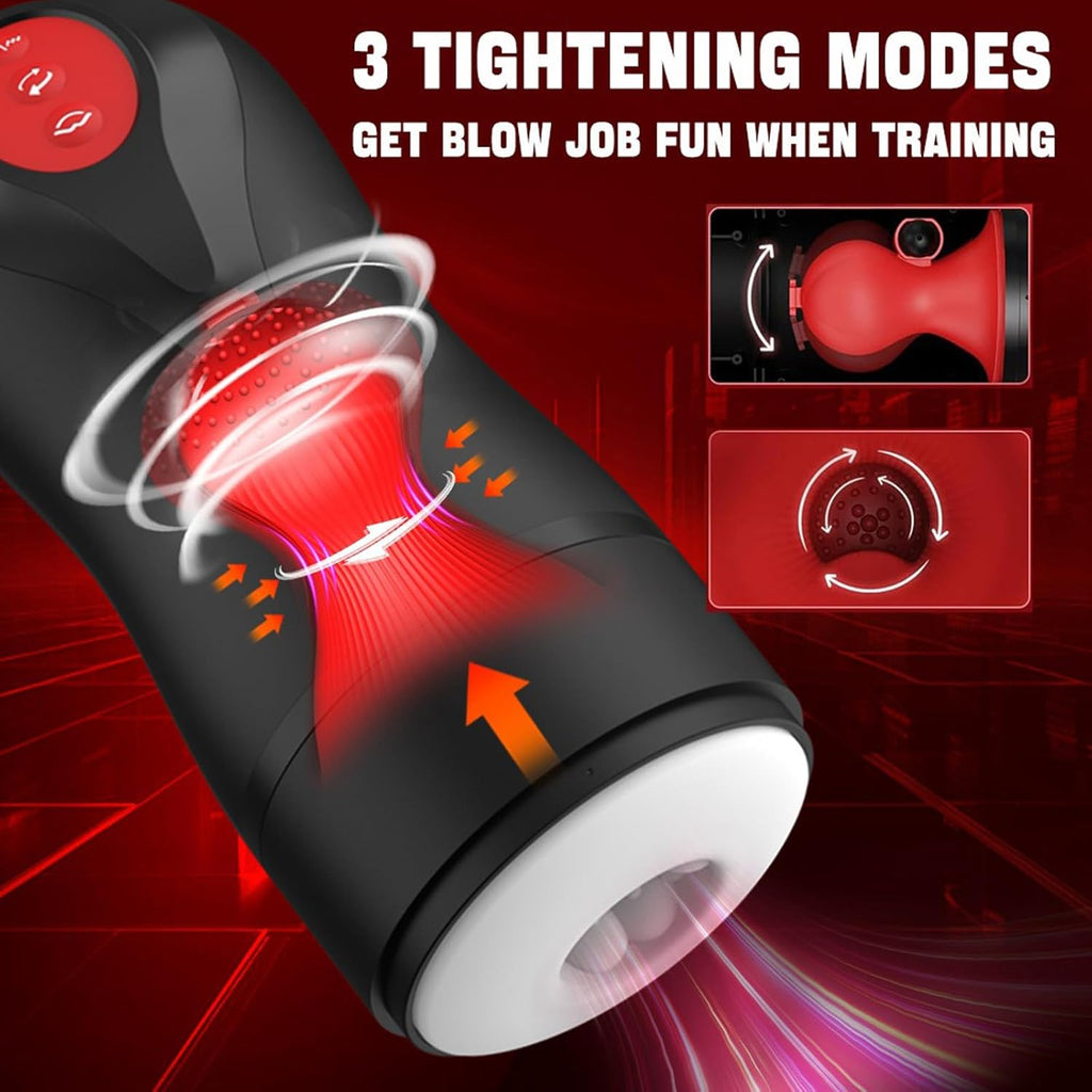 Electric Masturbator Cup,Masturbating for Men with 10 Vibrations,5Suction Modes, Masturbating for Men, Masturbating for Men Solo Pocket Pussy Masturbators, Trainer, Sex Toy for Couples