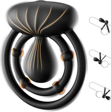 Laden Sie das Bild in den Galerie-Viewer, Penisring Vibrator mit 360° Verstellbar Klitorisstimulation, Verzögerter Doppel Penis Ring Sex Spielzeug für die Paare Männer Frau, Penisringe Erotisches Sexspielzeug für Paare Extrem Sex Toys