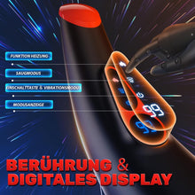 Laden Sie das Bild in den Galerie-Viewer, Masturbieren für Männer, Sex Spielzeug für die Männer mit 9 Saugmodus und Vibrationsmodi, Elektrischer Masturbator Cup 3D Realistische Vagina Heizung, LCD Display Taschenmuschi Blowjob Penis Vibrator