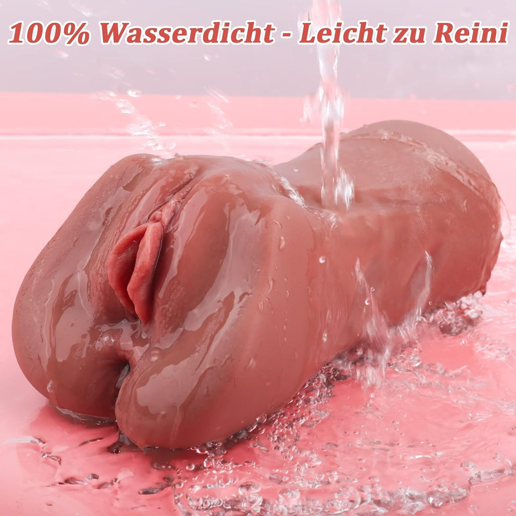 2in1 Realistisch Masturbieren Taschenmuschi Groß Sex Spielzeug , Sexpuppe, Masturbator Vagina Anal Klitoris Erotik Sexspielzeug für Männer solo