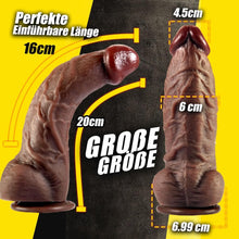 Laden Sie das Bild in den Galerie-Viewer, 6cm dicker Realistischer Dildo groß für G-Punkt-Stimulation mit spezieller Kurve 20cm Silikon dildos mit Starkem Saugnapf Penis Analdildo realistische dildos Sexspielzeug für Frauen und Männer