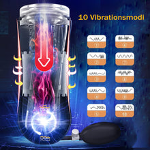 Laden Sie das Bild in den Galerie-Viewer, Elektrischer Penistrainer Stroker Blowjob Masturbatoren mit 10 Massagefunktion