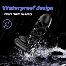 Laden Sie das Bild in den Galerie-Viewer, Penishülle Penisring Vibrator mit 10 Vibrationsmodi für Penis Klitoris G-Punkt, Silikon Penis Sleeve Cockring, Penismanschetten für Penisverlängerung Sex Spielzeug für die Männer Paare