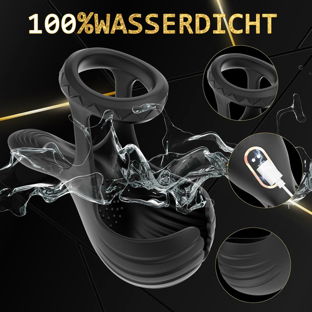 Penisring Vibrator für Hoden mit 10 Vibrationsmodi, APP Vibrator Erotik Sex Spielzeug für die Männer Penis Ring, Cockring Erotisches Sexspielzeug, Penisringe Massagegerät spielzeug für Paare extrem