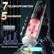 Laden Sie das Bild in den Galerie-Viewer, Beheizter Sex Spielzeug für die Männer Masturbator, Masturbieren für Männer 10 Vibrations &amp; 7 Stoß &amp; 5 Saugmodi, Zungenleck Taschenmuschi Sexspielzeug Masturbatoren, App-Steuerung Sex Toys Penispumpe