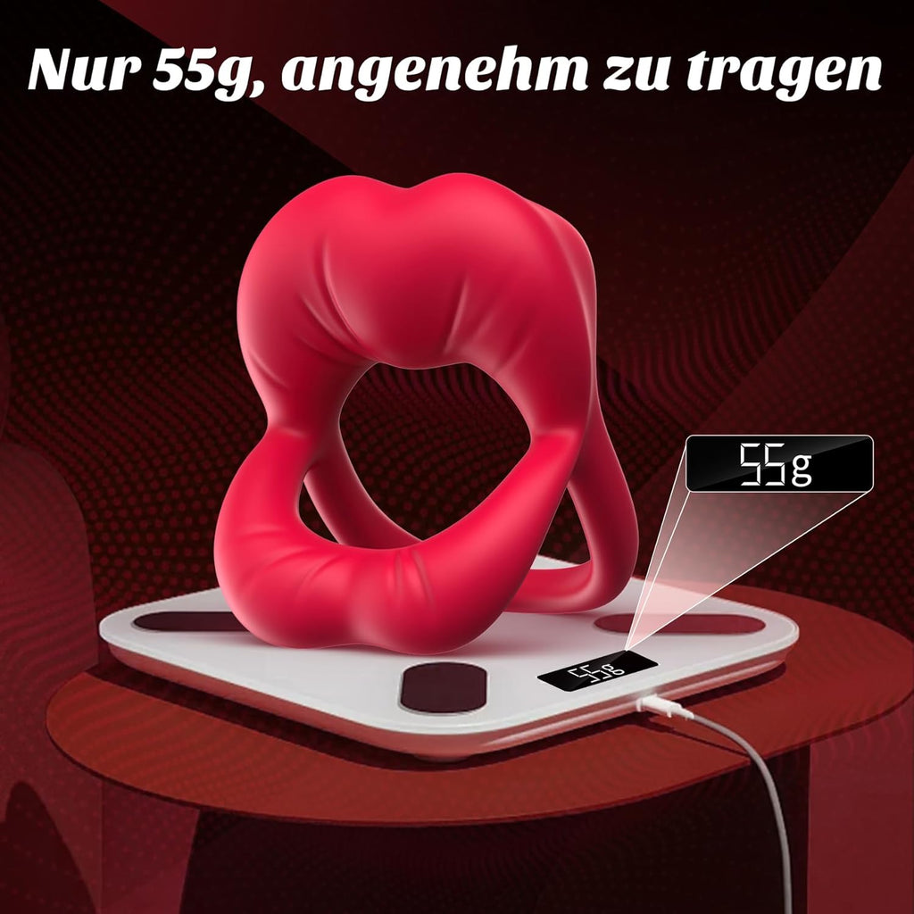 Penisring Penis Vibrator Sex Spielzeug für die Paare, Penies Ring für Sex Penisringe mit Klitoris Stimulator, Sexspielzeug für Paare Extrem Sex Dual Penis Ring, Erotisches Sex Toys Cockring für Männer