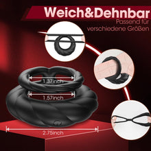 Laden Sie das Bild in den Galerie-Viewer, Penisring Vibrator, Sex Spielzeug für die Männer Penis Ring mit 10 Vibrationsmodi, Dual Penisringe Sextoysets für Paare Einstellbare Größe