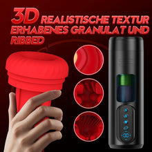 Laden Sie das Bild in den Galerie-Viewer, Masturbieren für Männer Masturbator, Sex Spielzeug für die Männer mit 9 Teleskopfunktion &amp; Saugmodi &amp; Vibration, Taschenmuschi Blowjob Masturbatoren, 3D Realistisch Vagina Heizung LCD Display Sex Toys