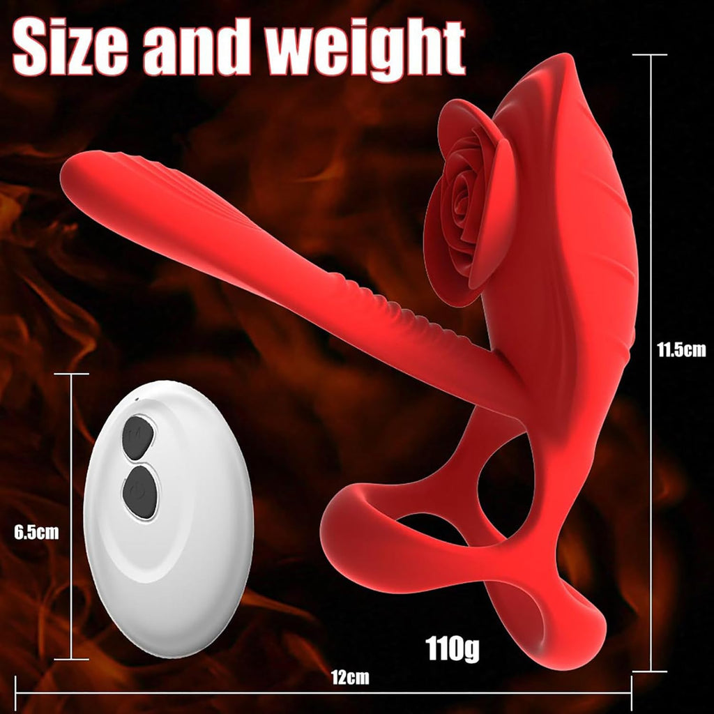 Buntune Vibrierender Cockring Sexspielzeug für die Männer Paare Silikon Penisring Vibratoren mit Klitoris Stimulator und 10 Vibrationsmodi Fernbedienung Paarvibrator Penis Ring