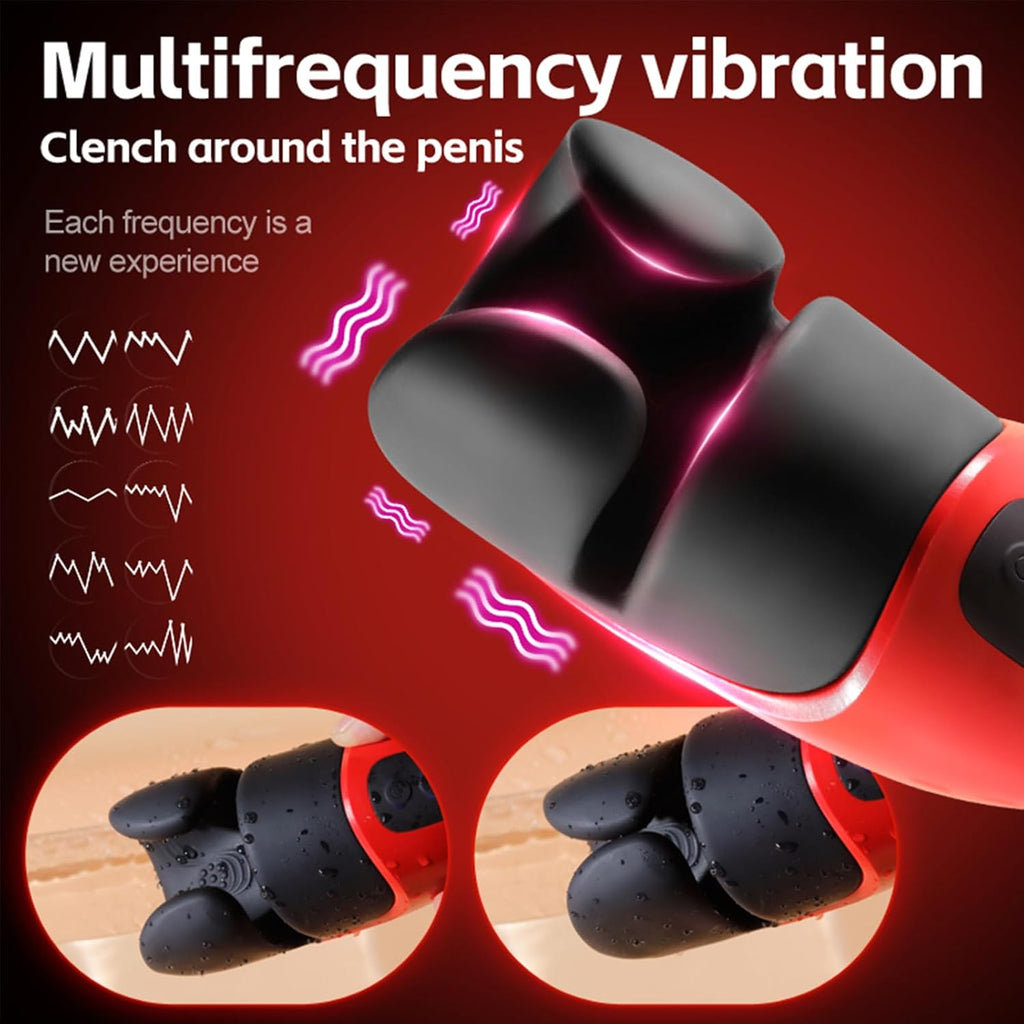 Elektrischer Masturbationsbecher, 10-Frequenz-Clip-Vibration, 10-Frequenz-Kopf Vibration, magnetische Aufladung, Eichelvibrator, Penis-Masturbator, Penistrainer, Sexspielzeug für Männer